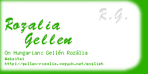 rozalia gellen business card