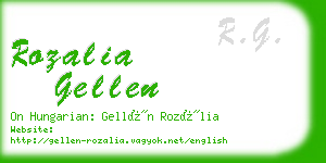 rozalia gellen business card